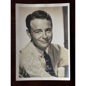 LEW AYRES AMERICAN ACTOR Sepia 5x7 Photo Signed
